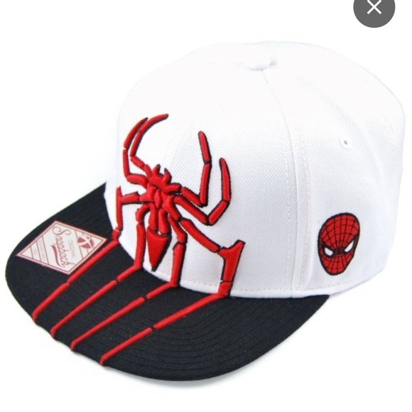 Spiderman Accessories - White and Red Spider Logo Cap